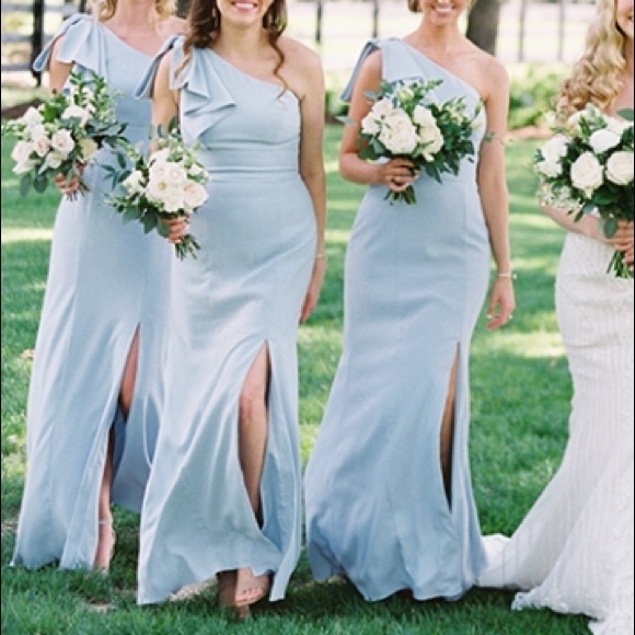 Pale blue bridesmaid gown - Picture 2 of 10